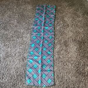 Elegant Blue and Black Geometric Scarf